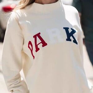 Parke Stylish Cream Sweatshirt with Bold Lettering